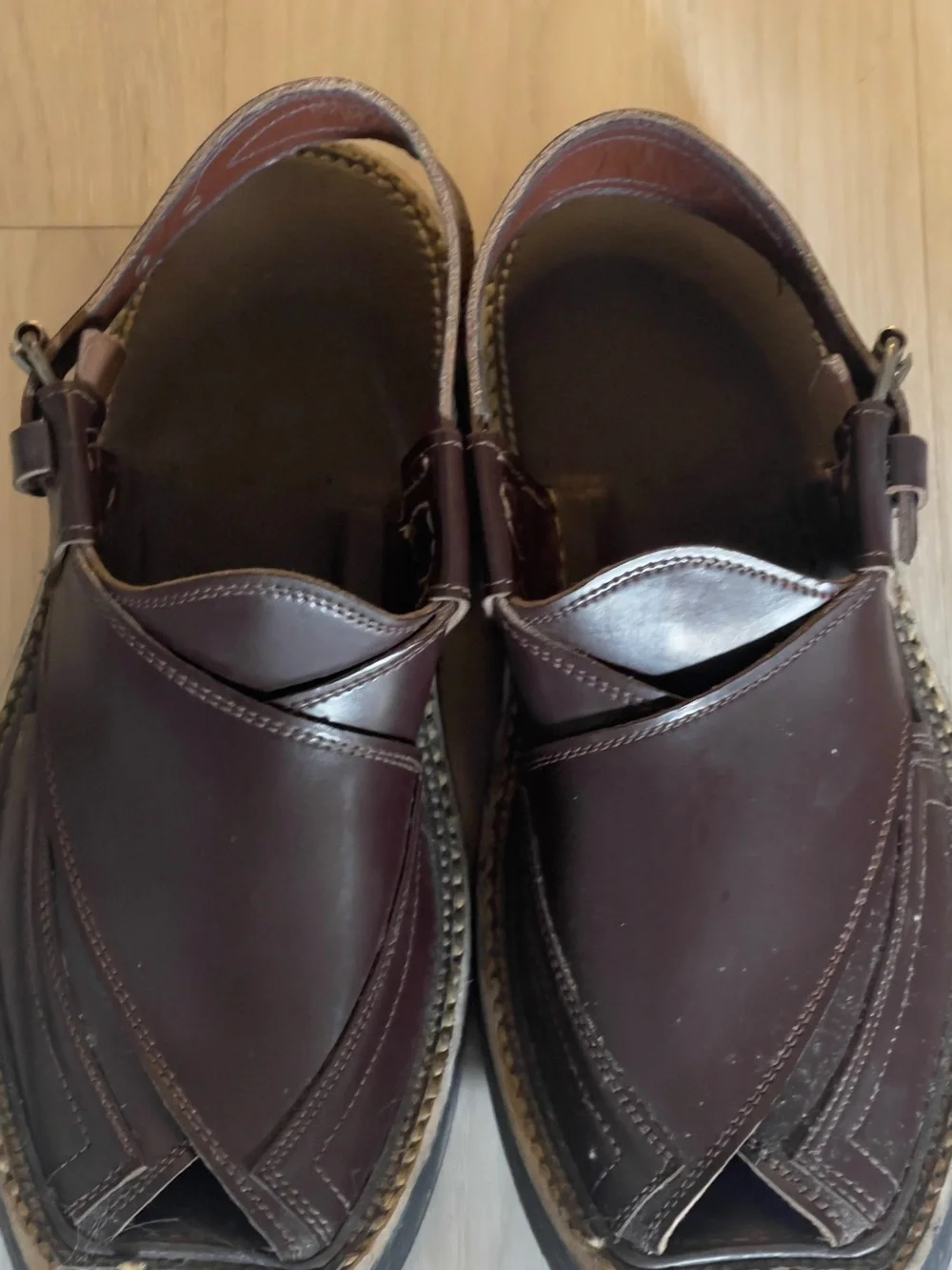 Men's Brown Leather Slip-On Dress Shoes